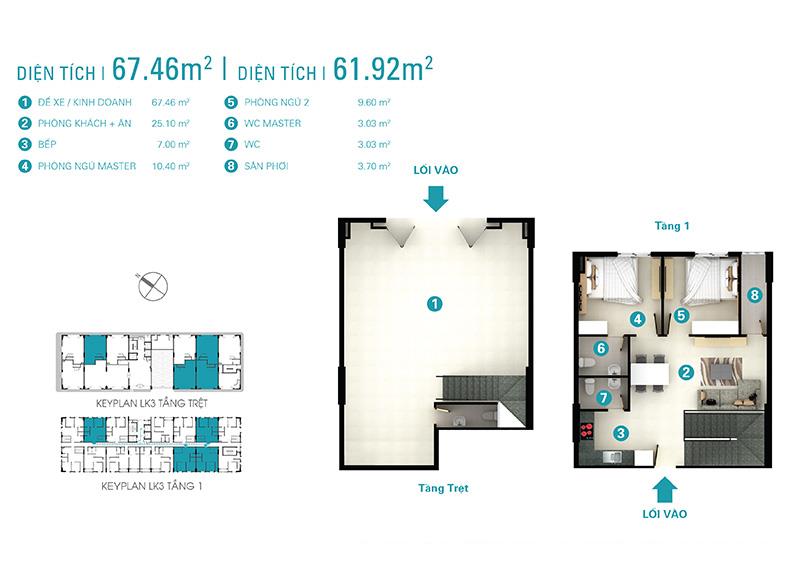 Thiết kế căn hộ LK3