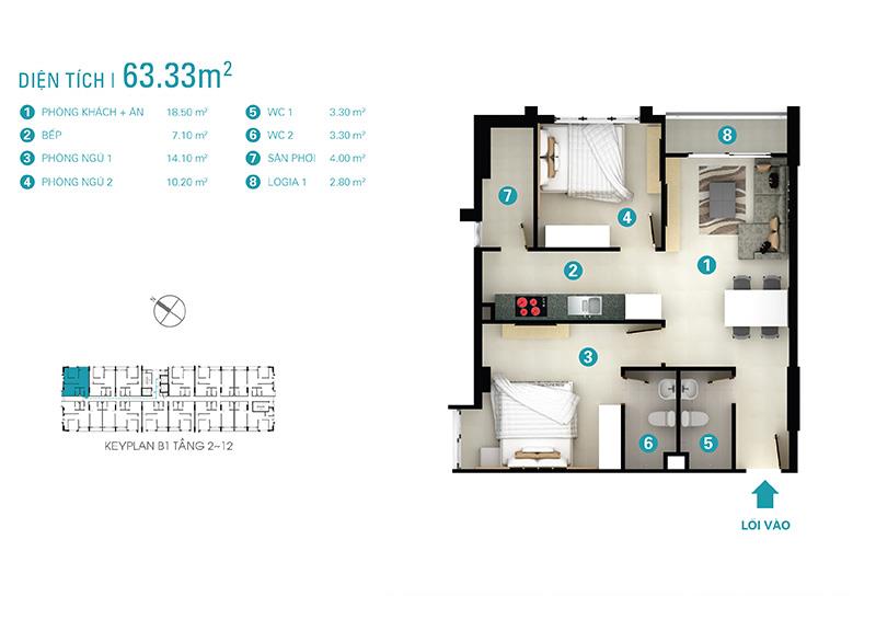 Thiết kế căn hộ B1