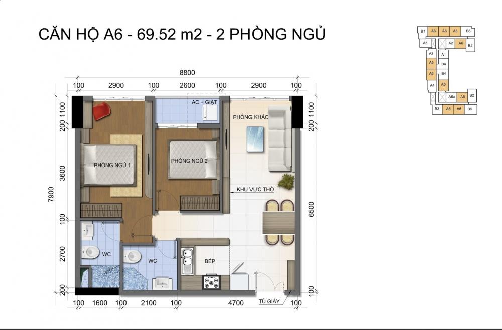 Thiết kế căn hộ A6