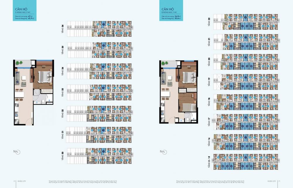 Thiết kế căn hộ 10, 11 12, 14, 16, 18, 20
