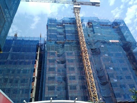 Hai block A2 và B đã cất nóc, gấp rút hoàn thiện