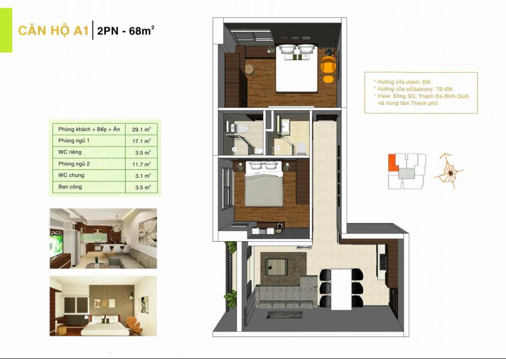 Thiết kế căn hộ A1