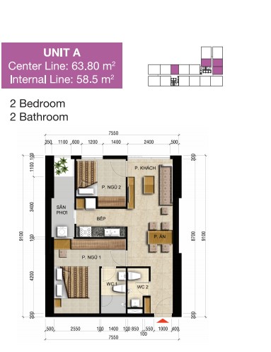 Thiết kế căn hộ A