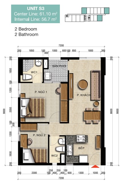 Thiết kế căn hộ S3