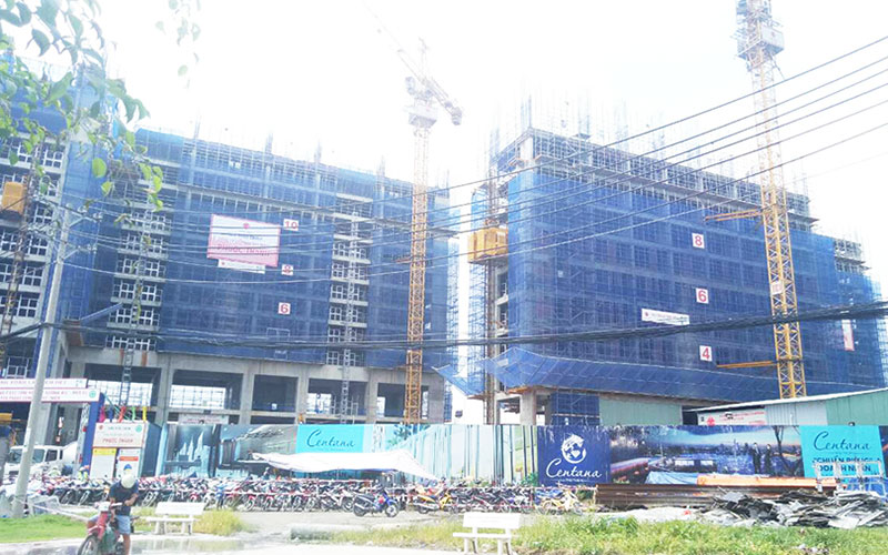 Dự án đã đổ bê tông tầng 13-14