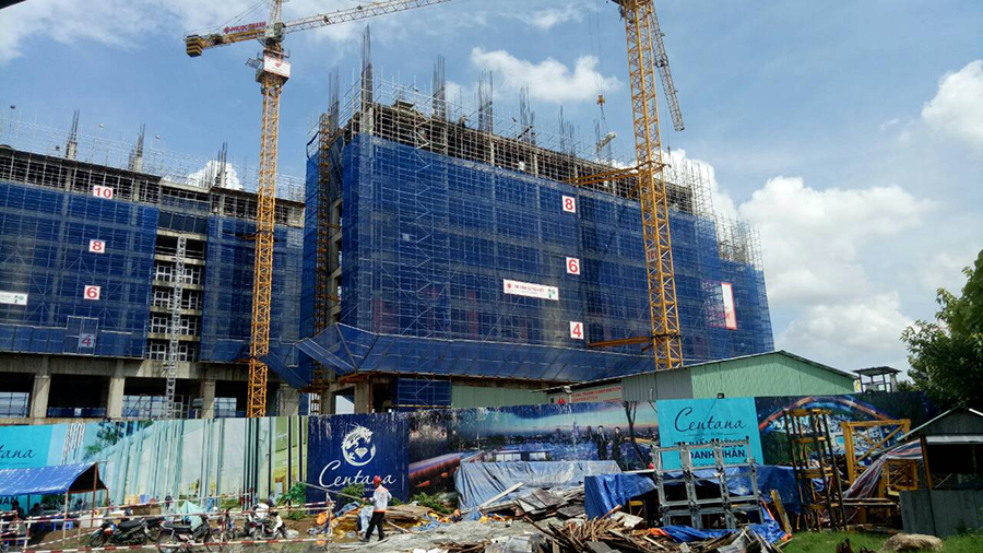 Dự án đã đổ bê tông tầng 13-14