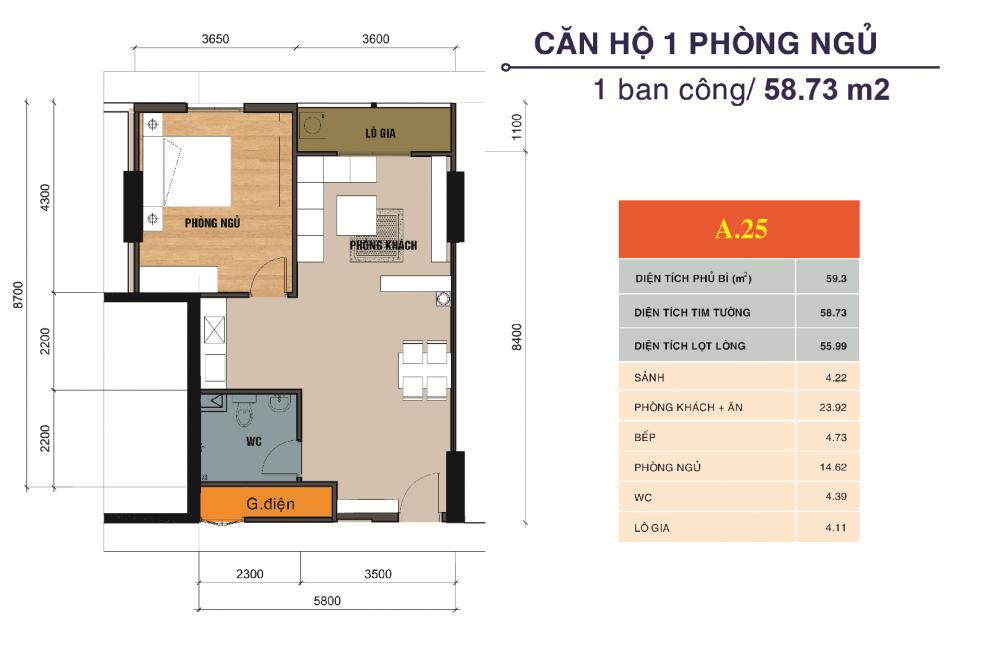Thiết kế căn hộ A25