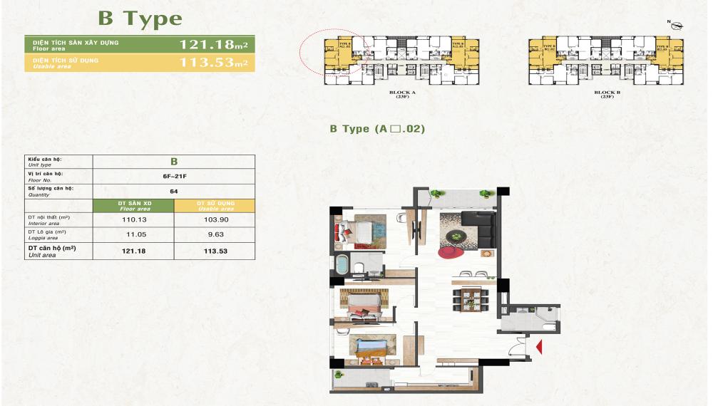 Thiết kế căn hộ B