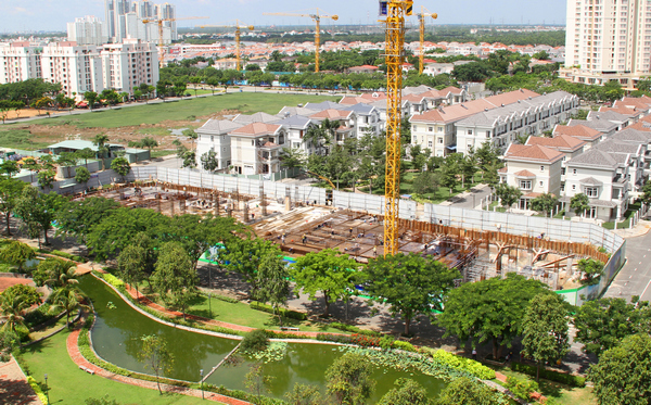 Dự án đang thi công sàn tầng 1