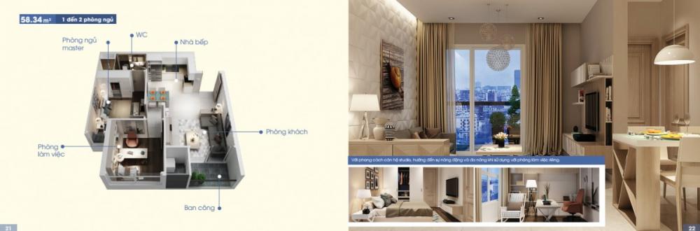 Căn hộ 1 phòng ngủ