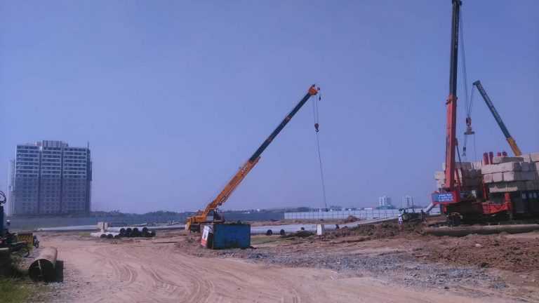 Ép cọc đại trà các Block A,B,C