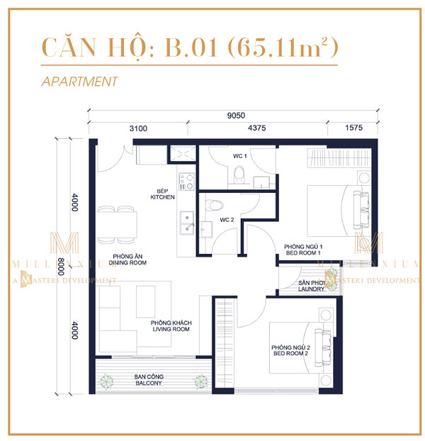 Thiết kế căn hộ B1