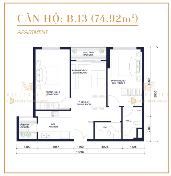 Thiết kế căn hộ B13