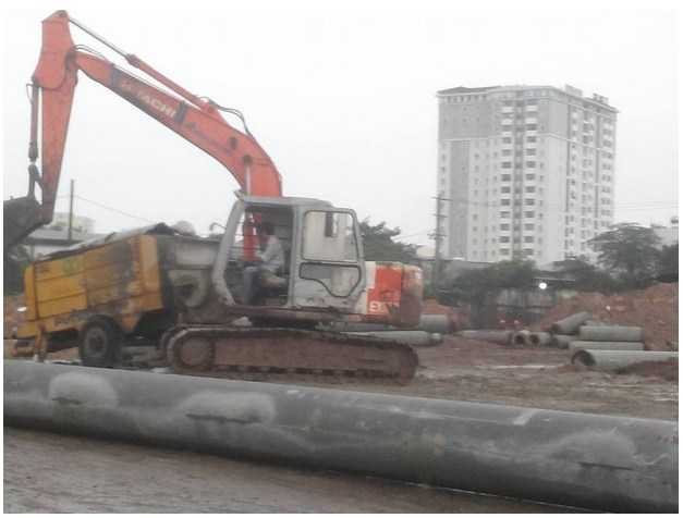 Dự án vẫn đang trong giai đoạn thi công ép cọc và làm móng