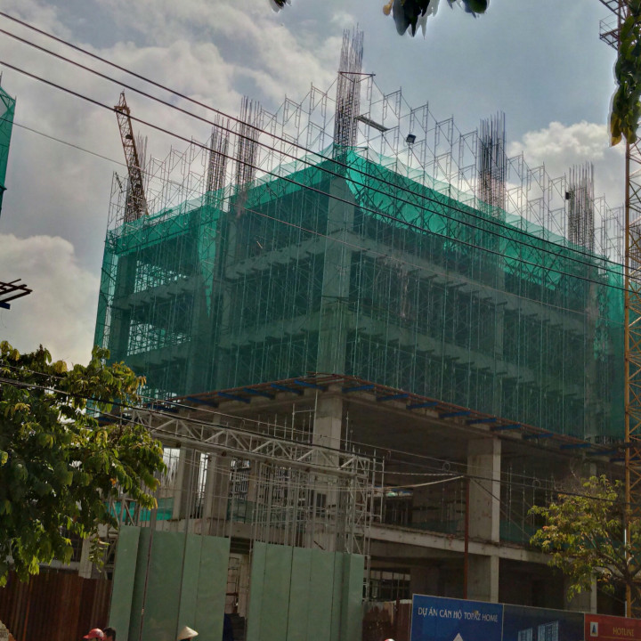 Block A1 đang xây dựng sàn tầng 7