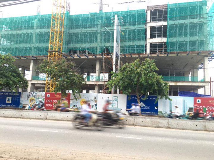Block A1 đang xây dựng sàn tầng 7