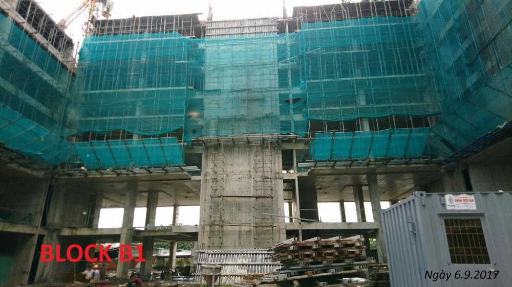 Block B1 đang xây sàn tầng 9, chuẩn bị xây sàn tầng 10