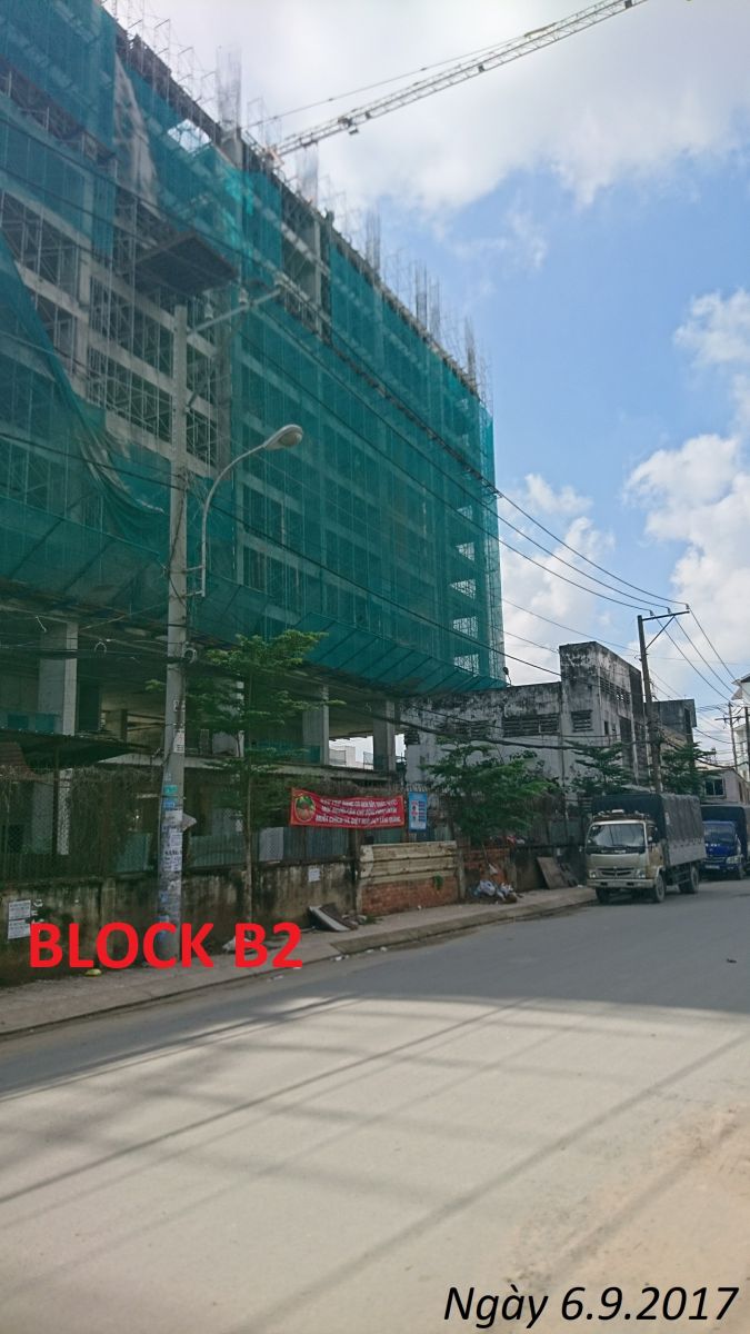 Block B2 đang xây sàn tầng 12 chuẩn bị lên sàn tầng 14