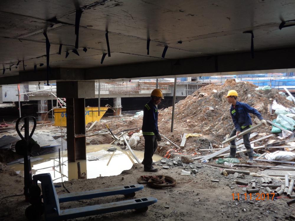 Dự án đang thi công mặt sàn tầng 1