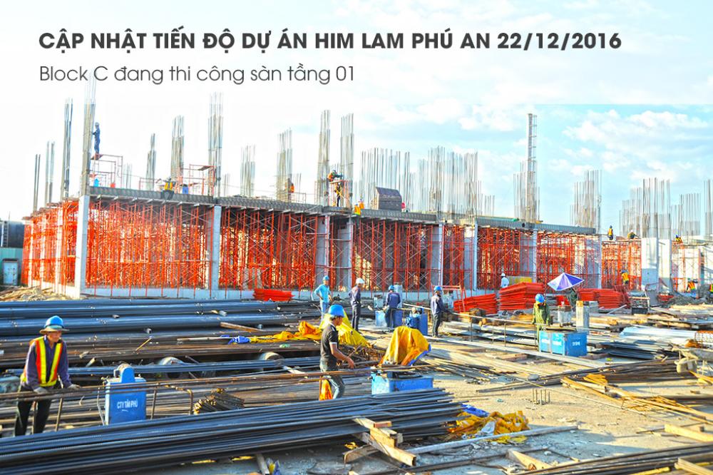 Block C đang thi công sàn tầng 1