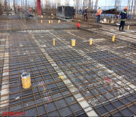 Tòa B1 đang thi công tầng 10