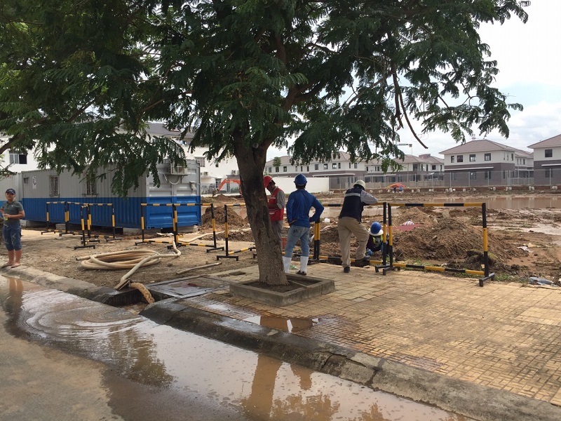 Dự án đang thi công mặt bằng