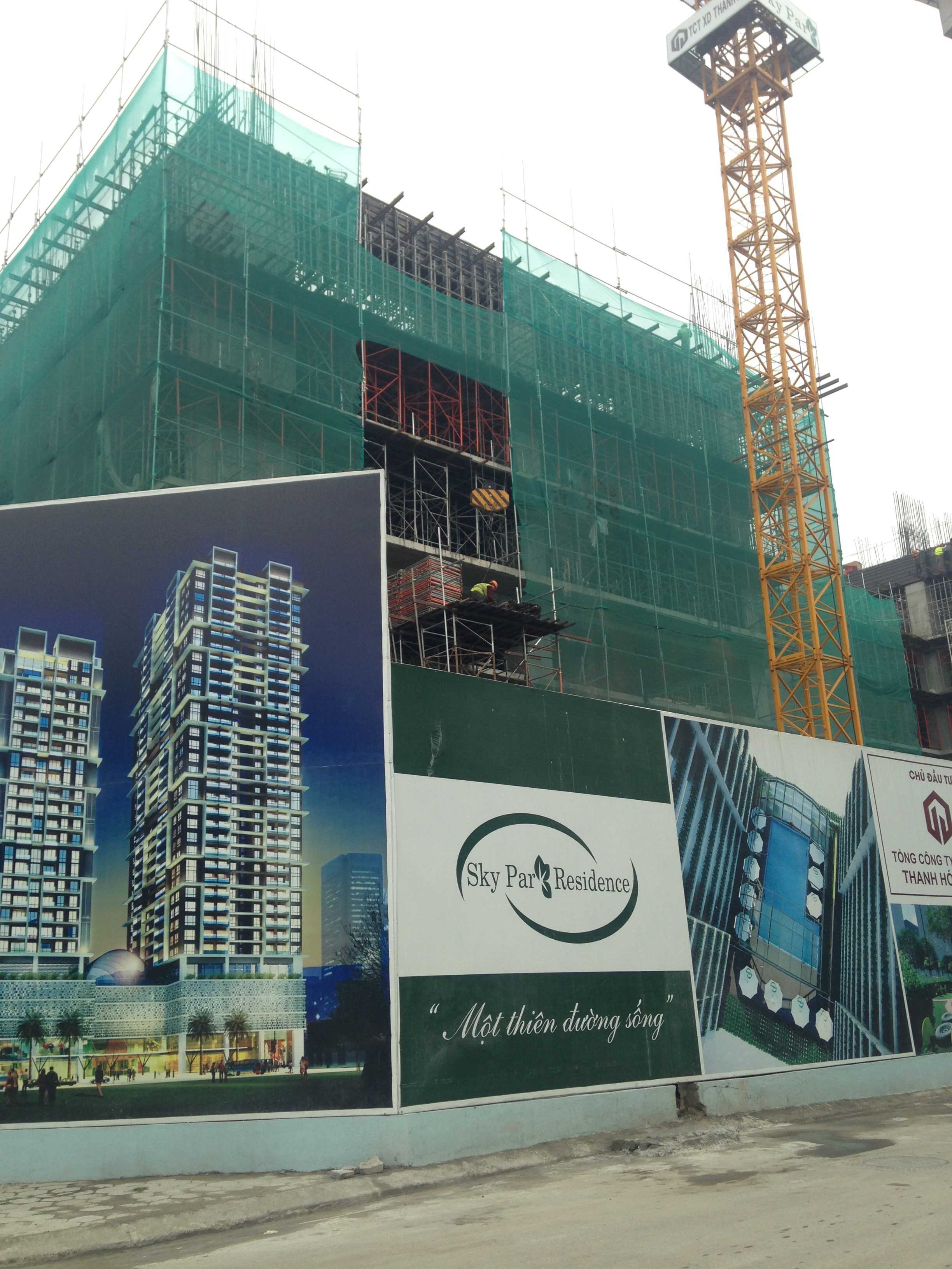 Dự án đang thi công tới mặt sàn tầng 7