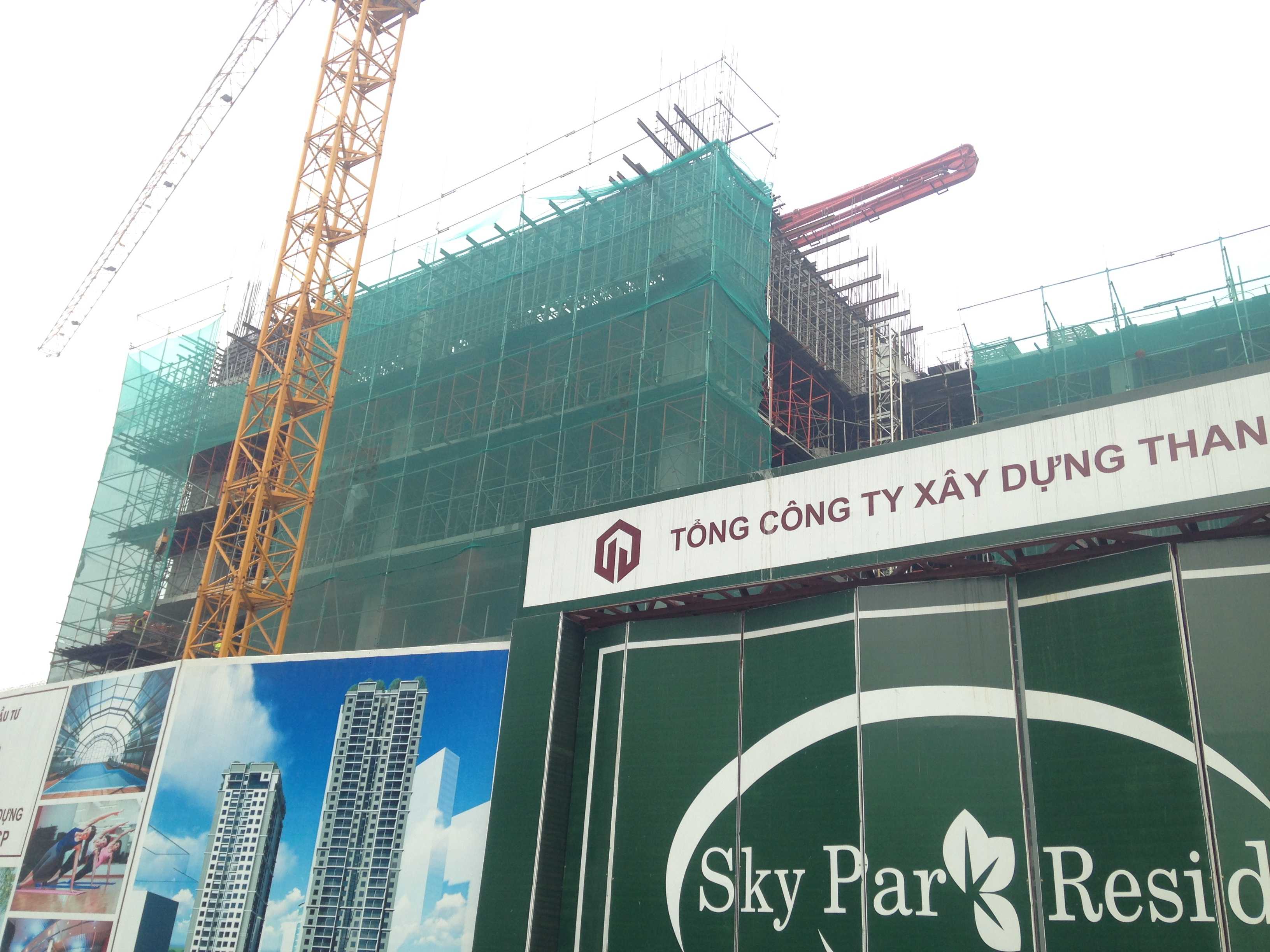 Dự án đang thi công tới mặt sàn tầng 7