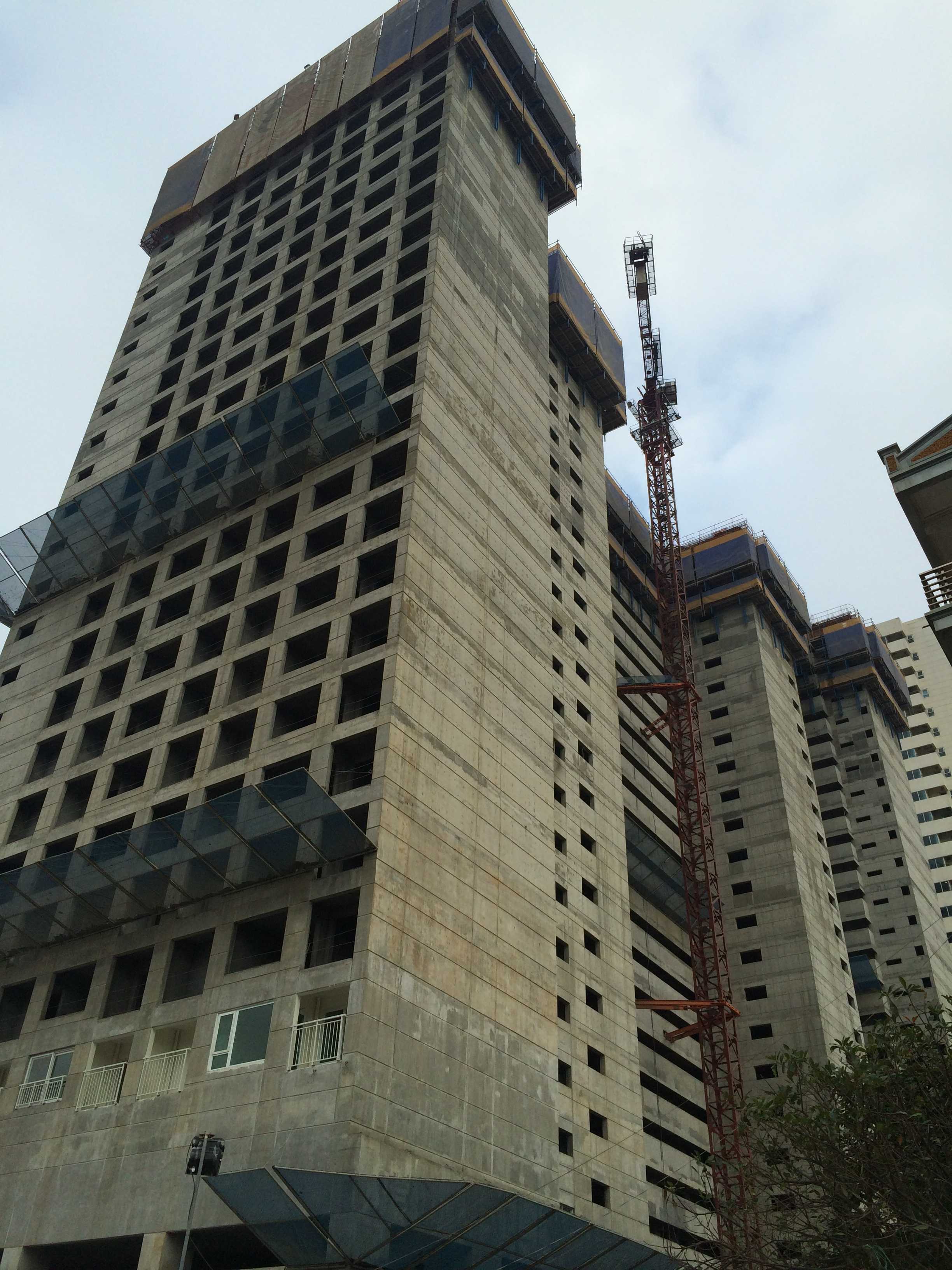 Tòa CT7 đang xây dựng đến mặt sàn tầng 26