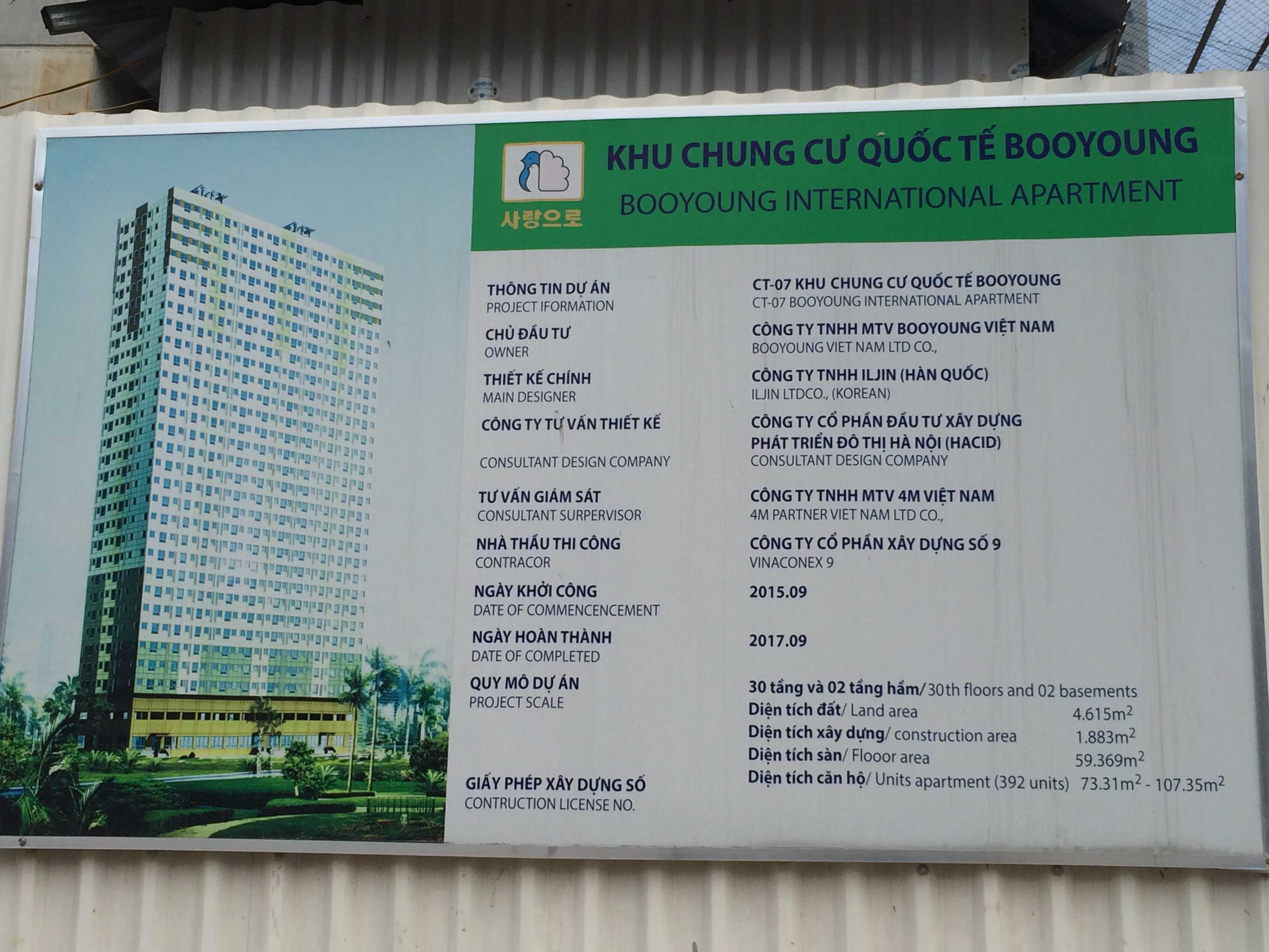 Tòa CT7 đang xây dựng đến mặt sàn tầng 26