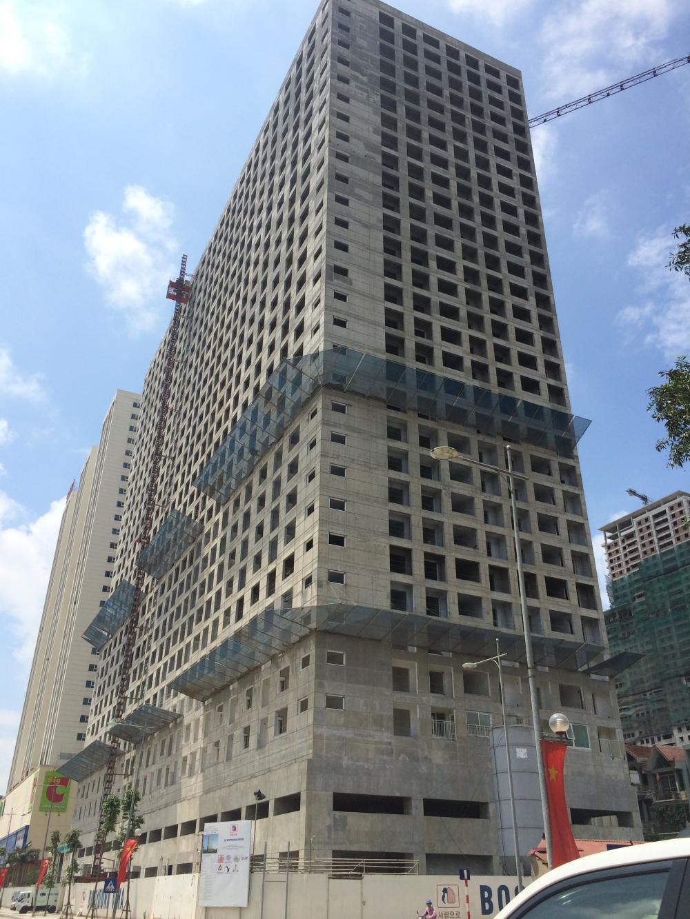 Tòa CT7 đã cất nóc