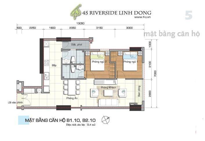 Thiết kế căn hộ B1.10, B2.10