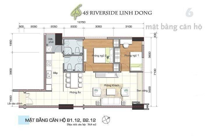 Thiết kế căn hộ B1.12, B2.12
