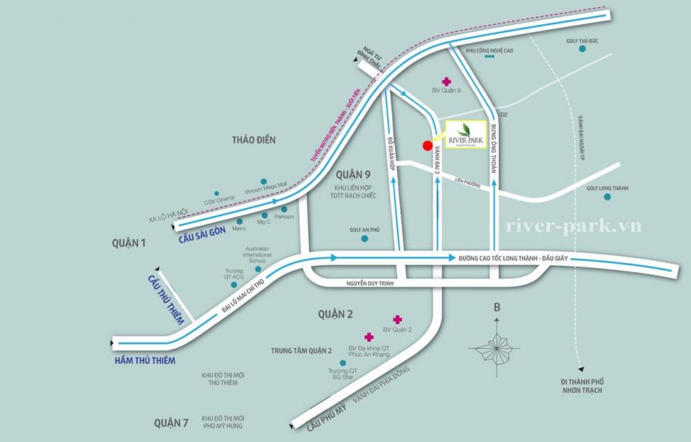 Vị trí của Khu căn hộ River