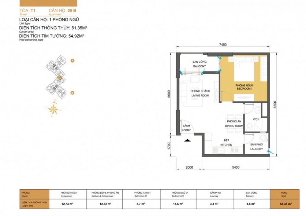 Thiết kế căn hộ 09B