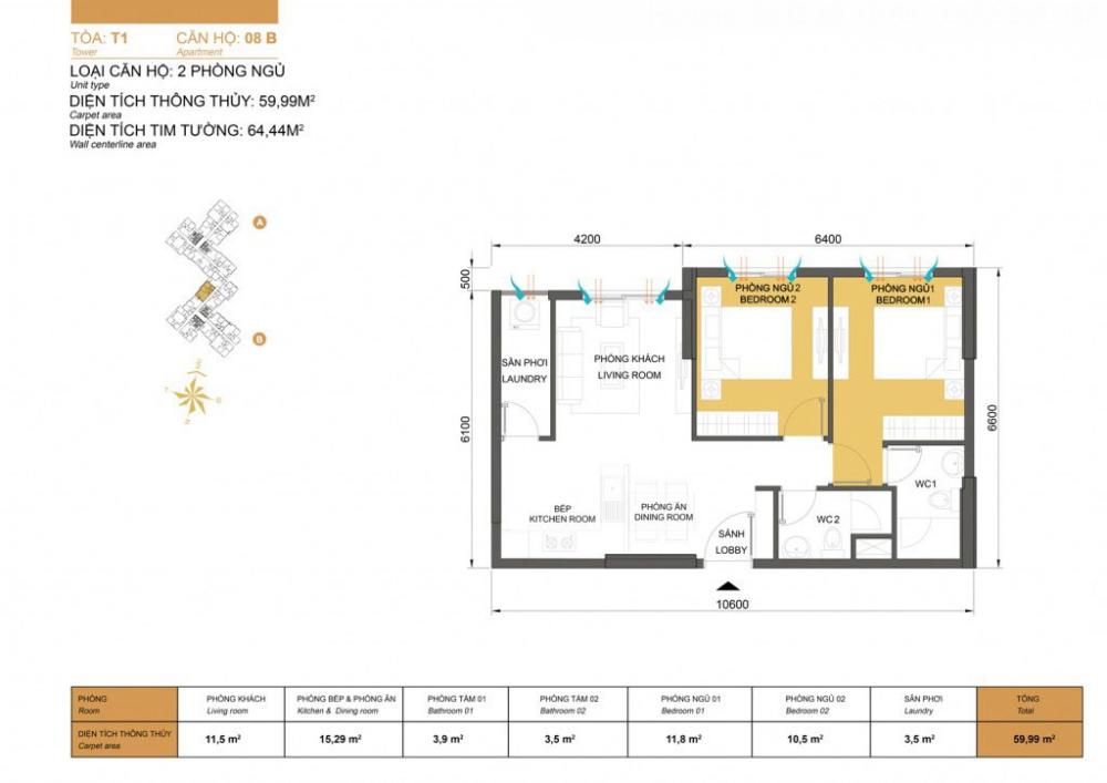 Thiết kế căn hộ 08 B