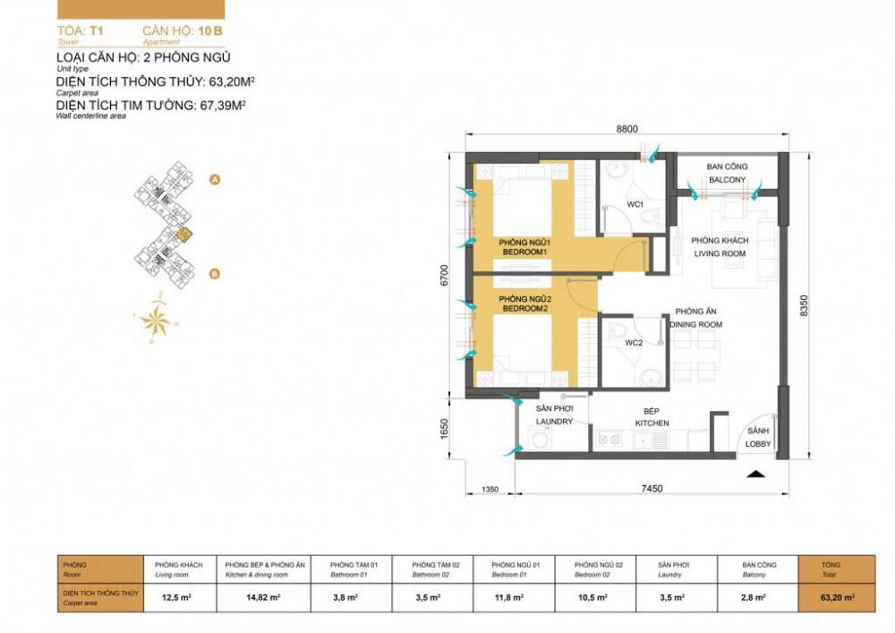 Thiết kế căn hộ 10 B