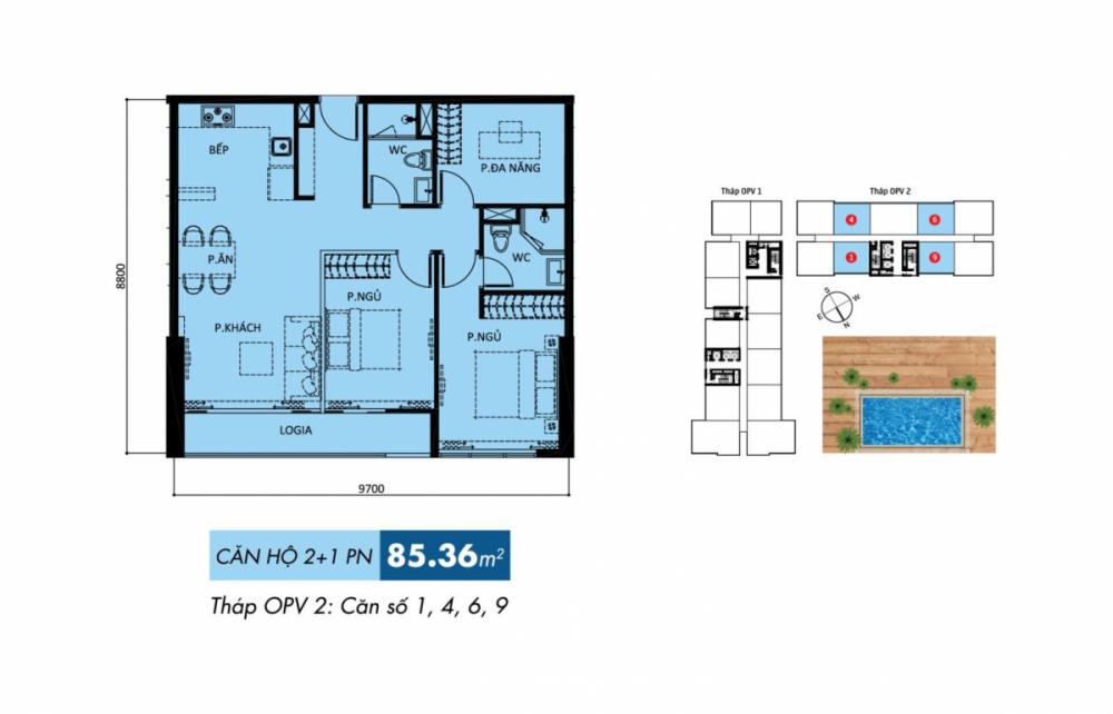 Thiết kế căn số 1, 4, 6, 9