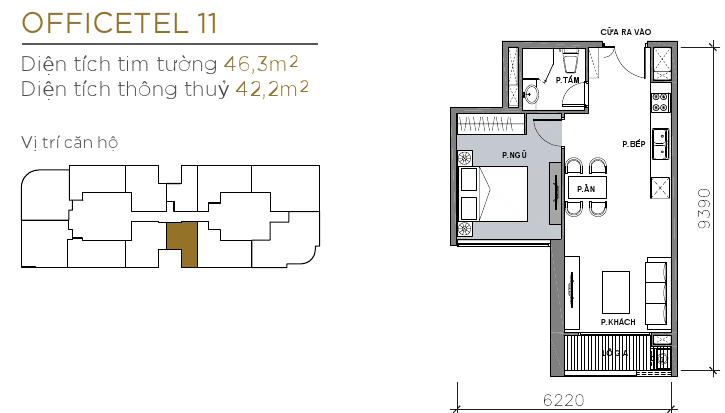 Thiết kế căn officetel 11