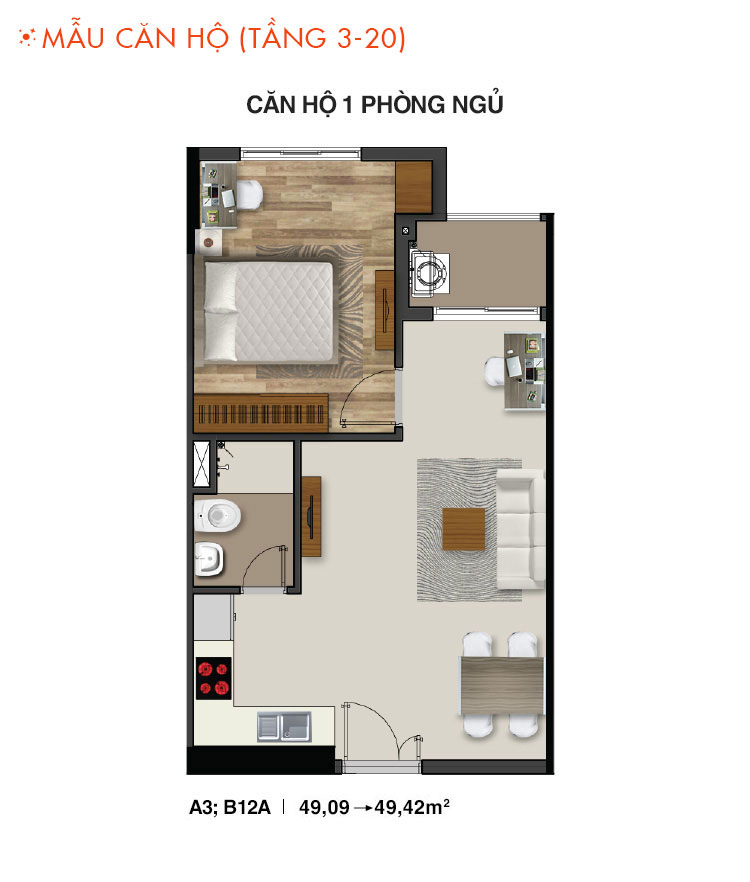 Thiết kế căn hộ A3