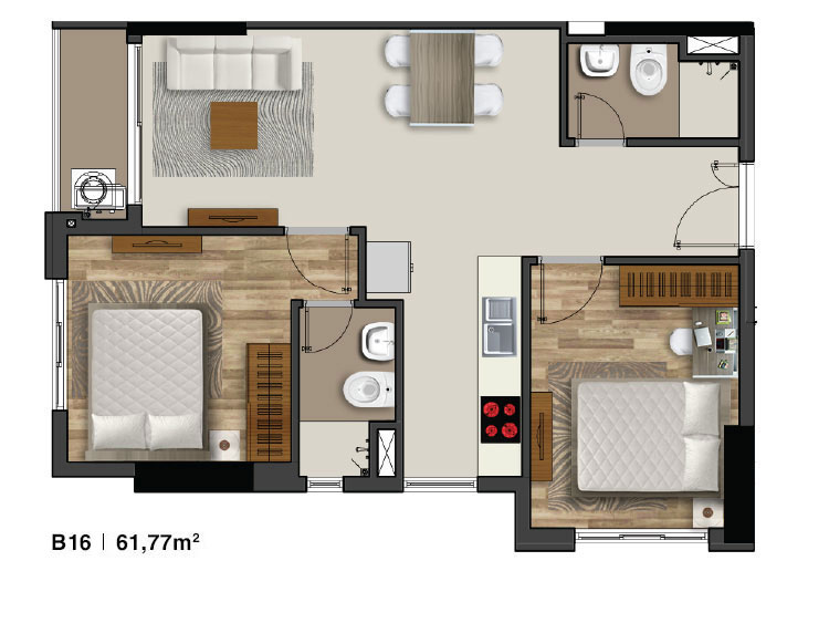 Thiết kế căn hộ B16