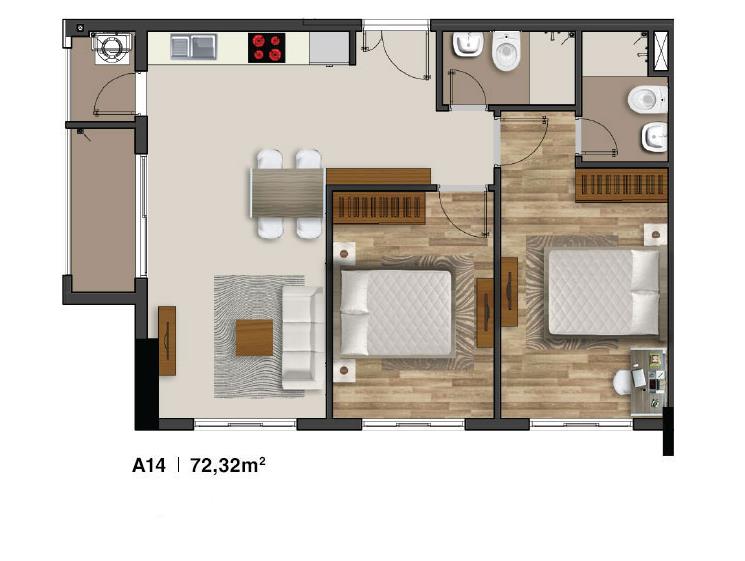Thiết kế căn hộ A14
