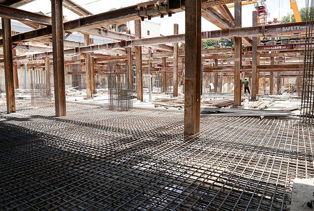 Dự án đã hoàn thành đổ bê tông 50% sàn tầng hầm B2 block A, B