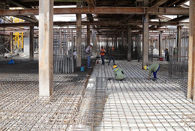 Dự án đã hoàn thành đổ bê tông 50% sàn tầng hầm B2 block A, B