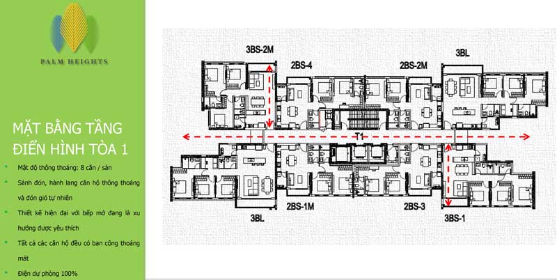 Tầng điển hình tòa 1
